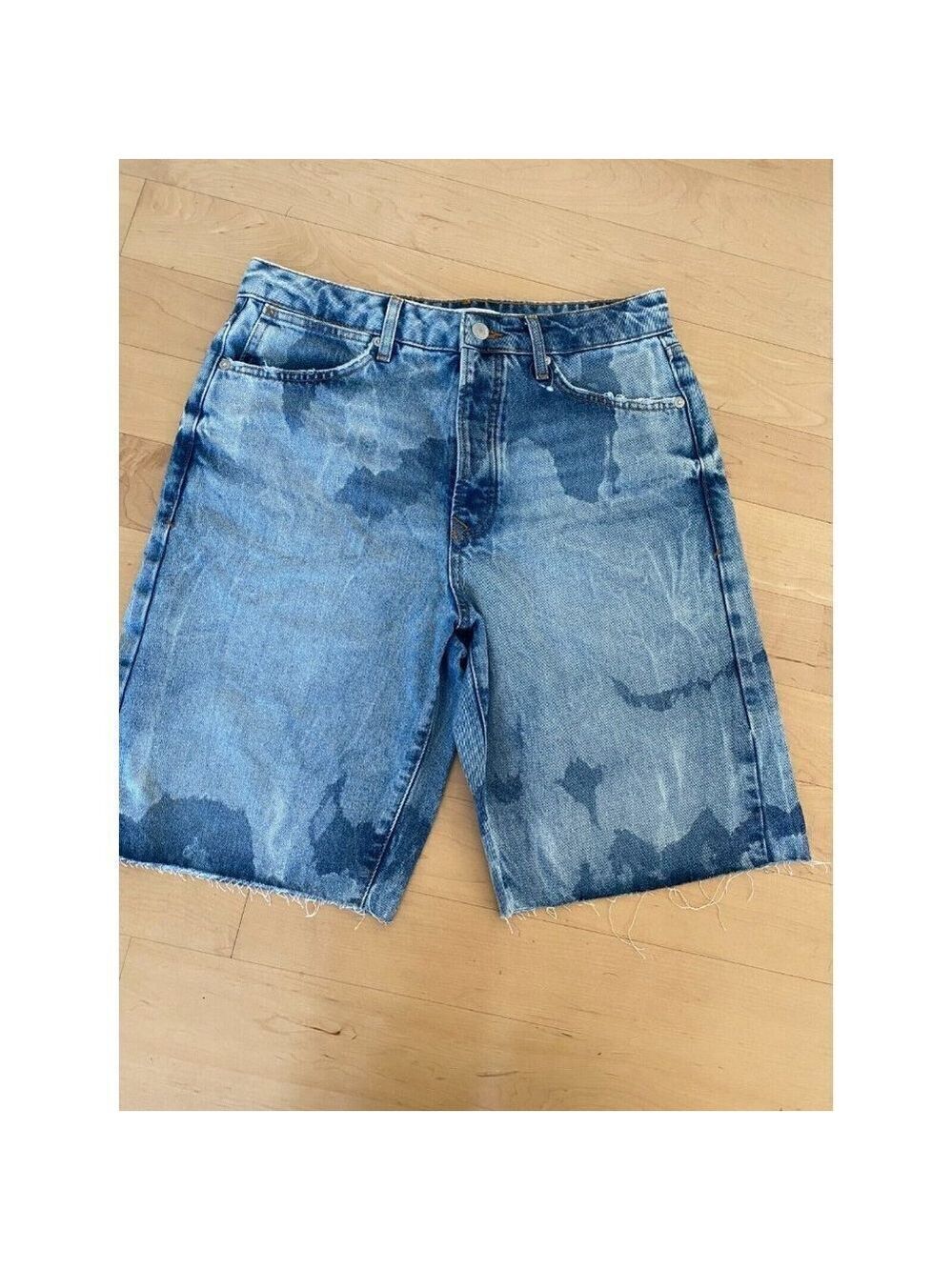 Topman "extreme wash" slim Blue denim shorts men's sz 32 BNWOT